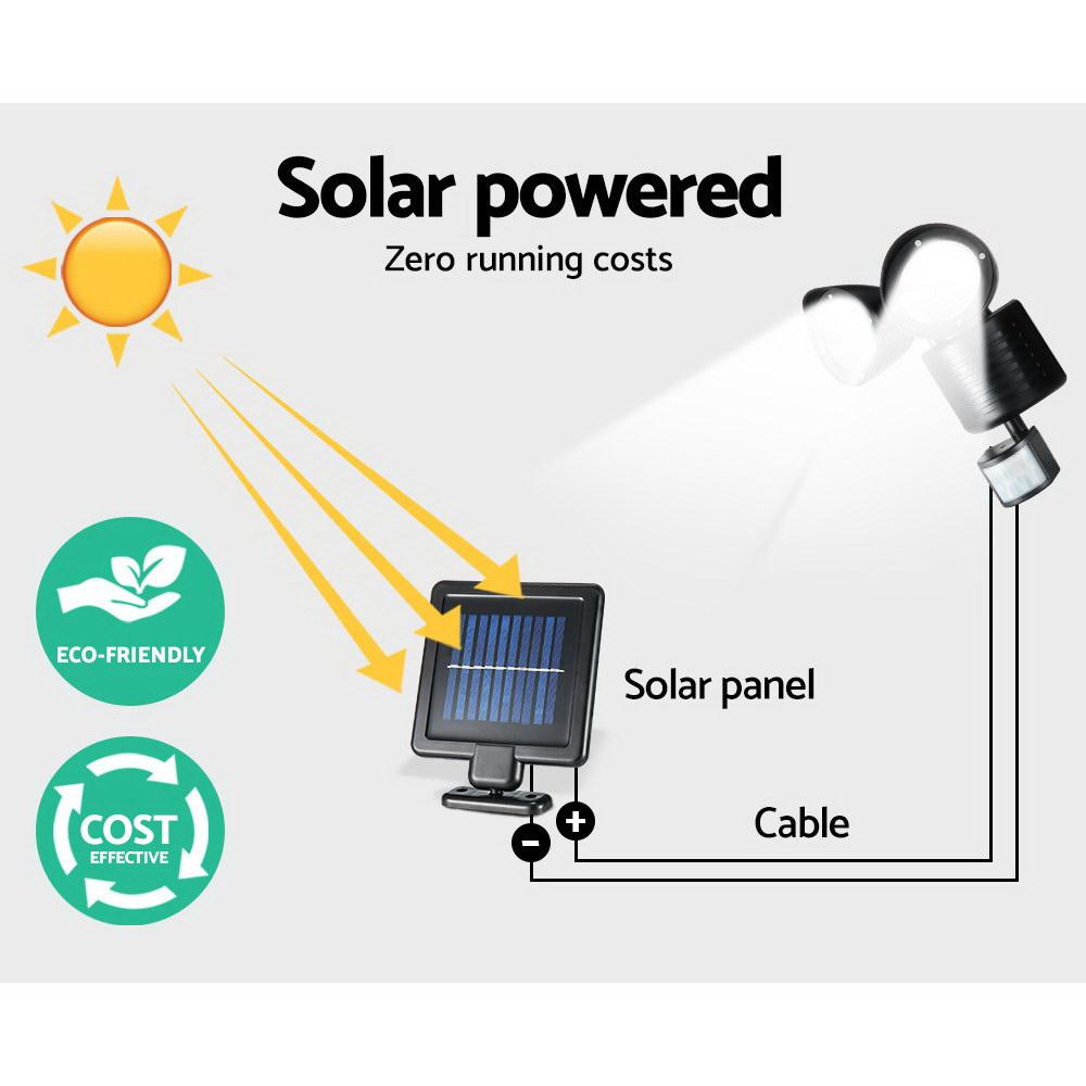 Set of 4 x 22 LED Solar Powered Dual Light Security Motion Sensor Flood Lamp Outdoor - Johnny Boy