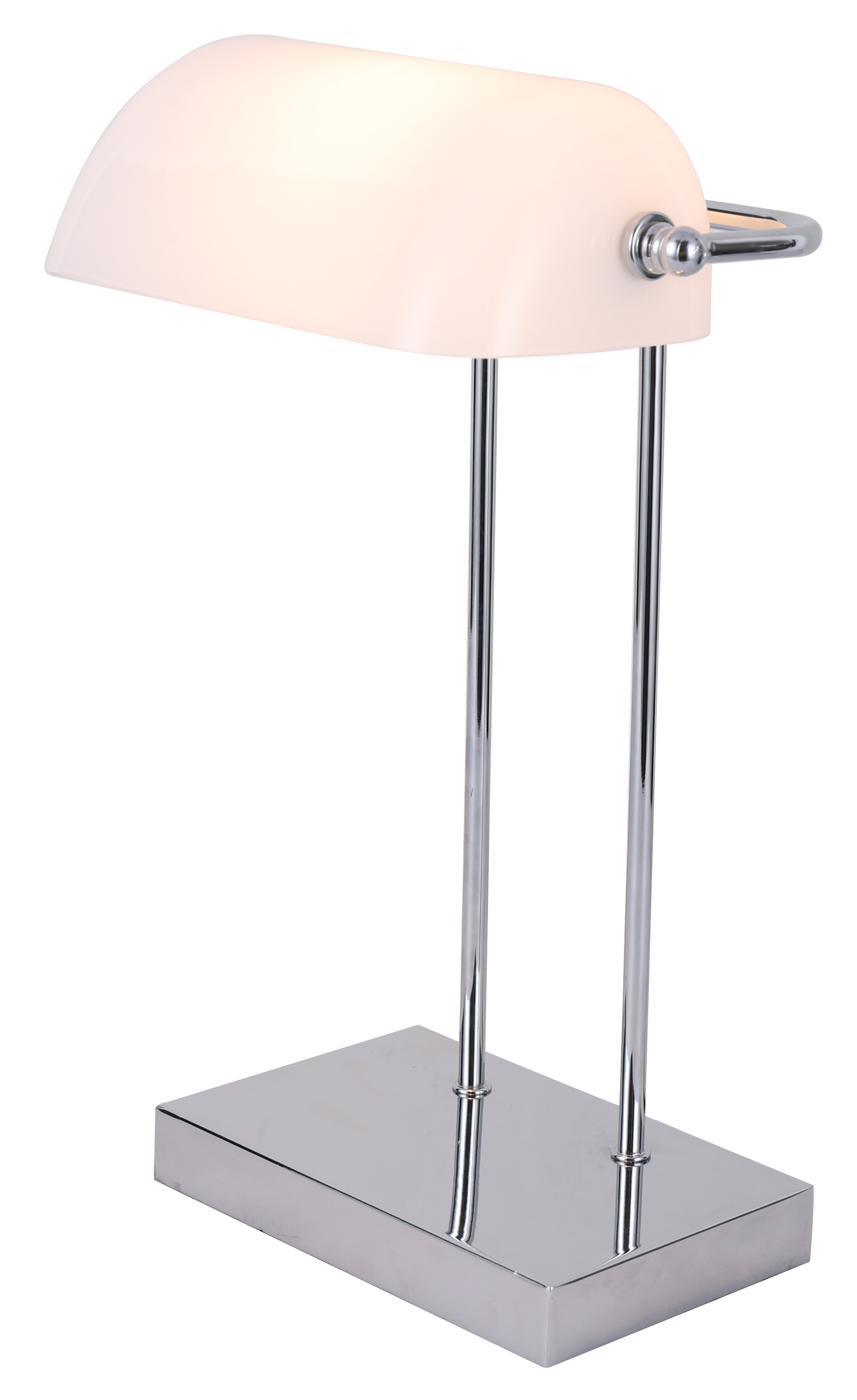 Banker Table Lamp With Usb Charger Chrome - Johnny Boy