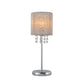 Emilia Table Lamp with Acrylic Drops - Grey Shade - Johnny Boy