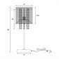 Emilia Table Lamp with Acrylic Drops - Grey Shade - Johnny Boy