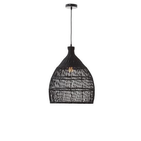 Shanen Rattan Pendant Light - Black - Johnny Boy