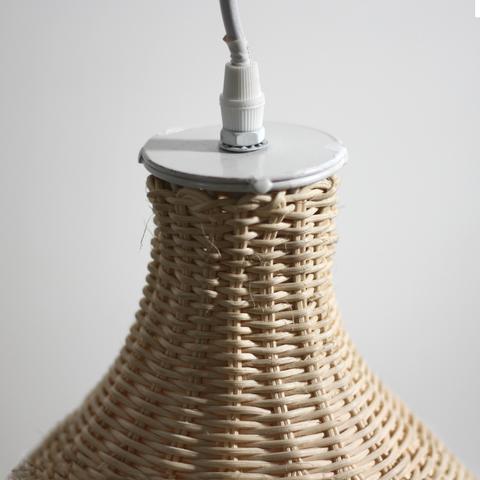 Shanen Rattan Pendant Light - White - Johnny Boy