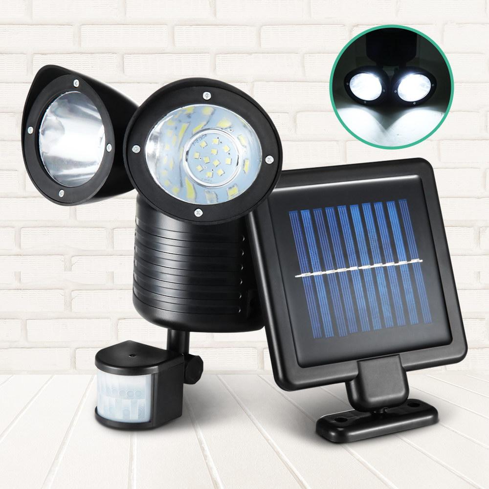 22 LED Solar Powered Dual Flood Lamp Outdoor Garden Security Light - Johnny Boy